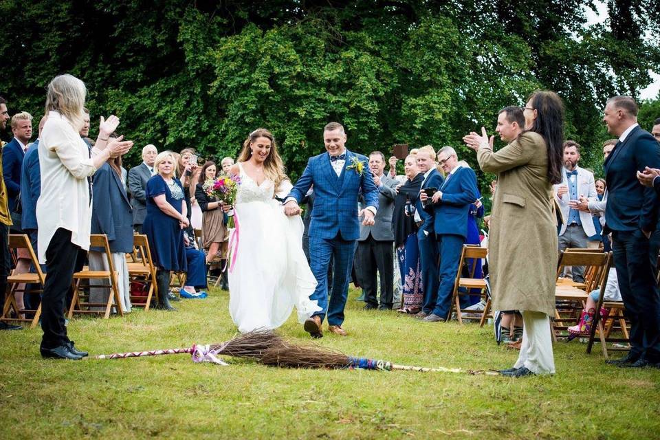 Festival Wedding - Jumping the broomstick - Kent