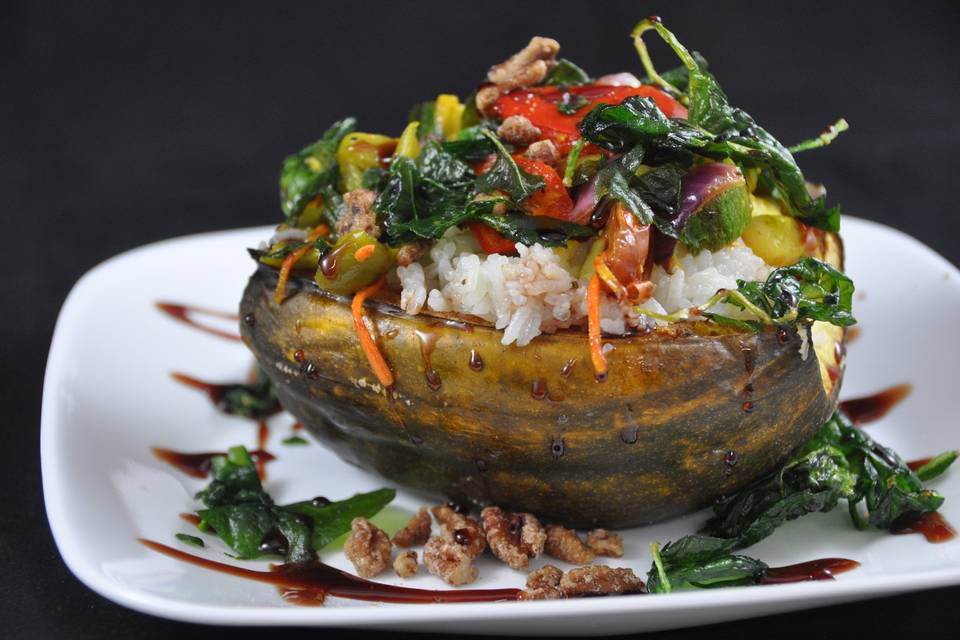 Roasted squash - vegan option!