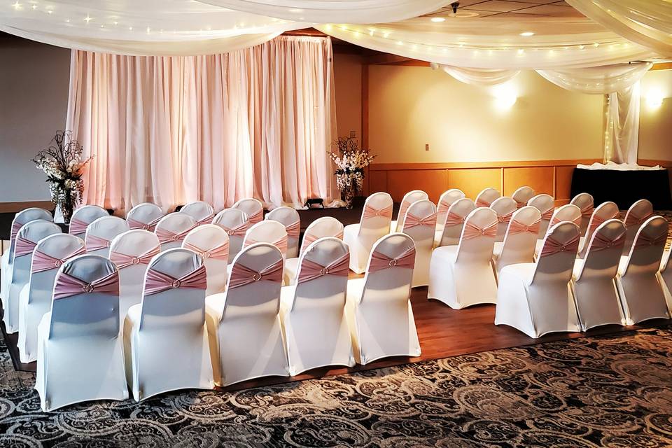 Ceremony with Ceiling Draping