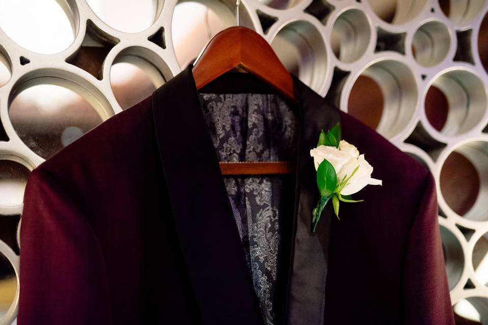 Jacket and boutonniere