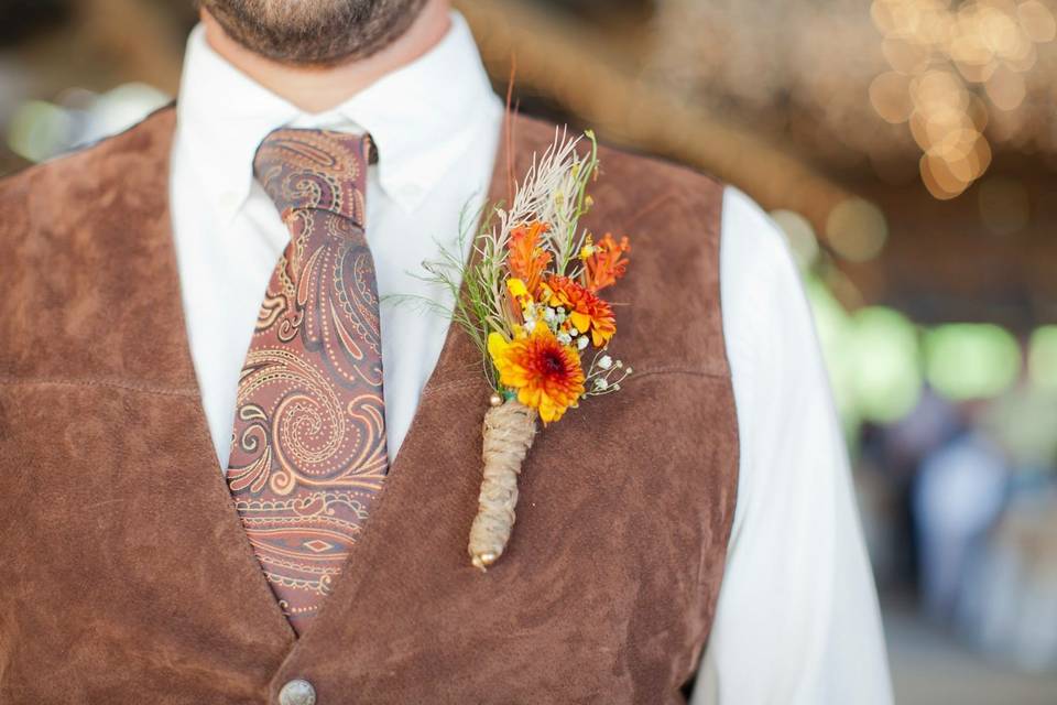 Suede Vest, Paisley Tie