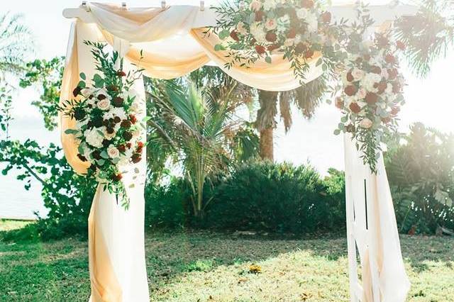 Draping and Arch Flowers