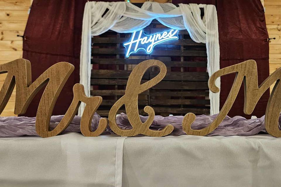 Reception Setup