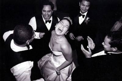 Bride with the guests
