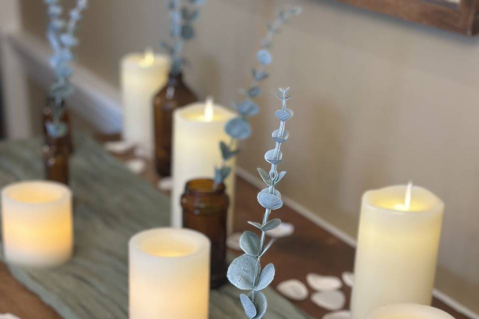 Pedals with candles