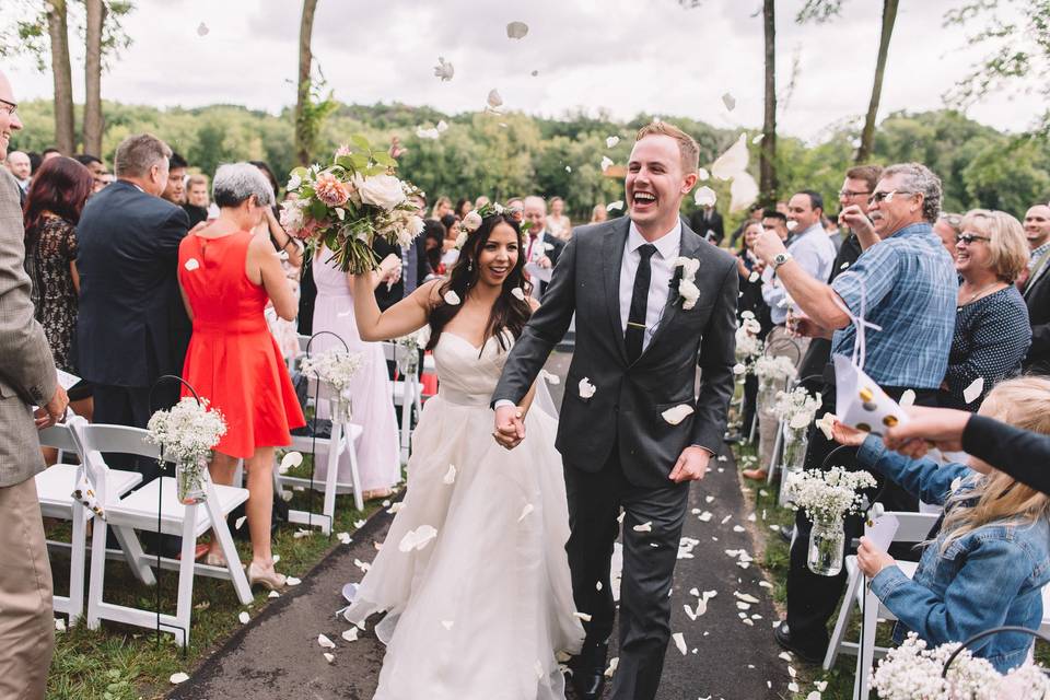 Outdoor wedding ceremony