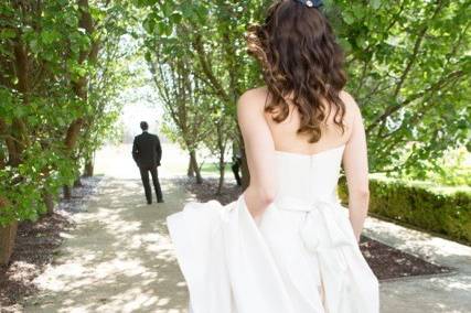 Such a beautiful photo by Laura Turner! This Pear Tree walkway at Chateau Margene is just stunning.