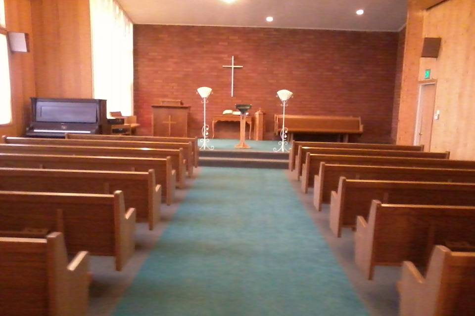 Chapel offers comfortable seating