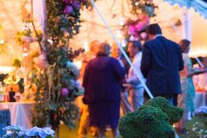 These special order topiary dogs greeted guests as they entered the reception tent
A Lab and a Golden, everyone loved them !