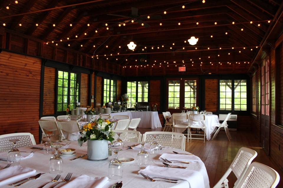 The boathouse interior