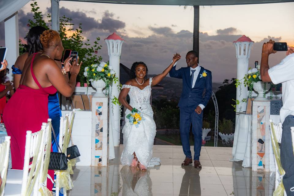 Newly wed entrance
