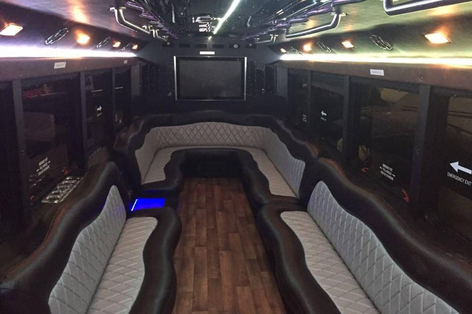 Inside of a Party Bus