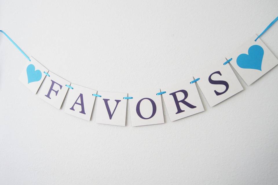 Favors table banner