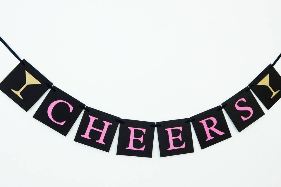 Cheers bachelorette party banner