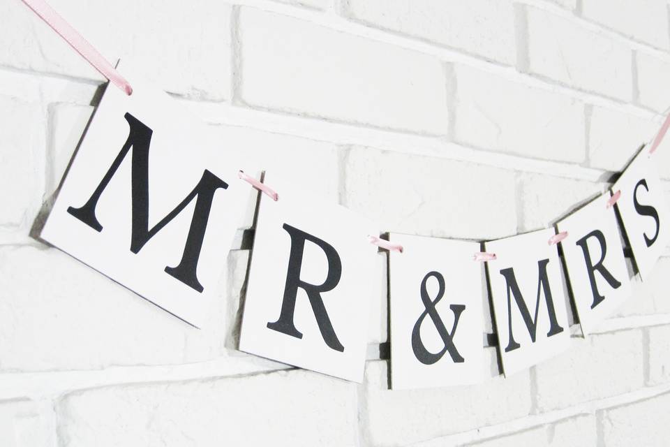 Mr and mrs banner