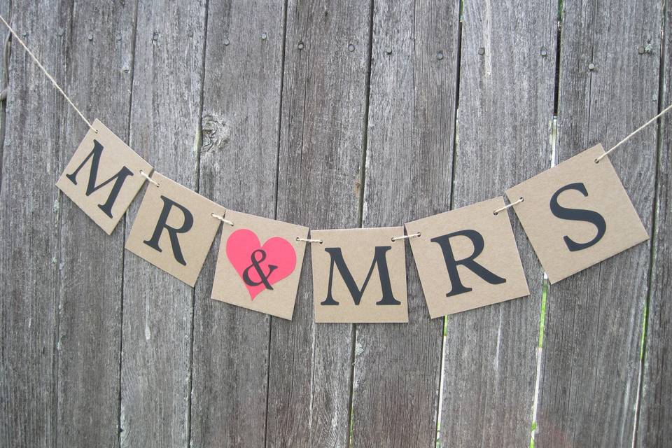 Mr & mrs banner