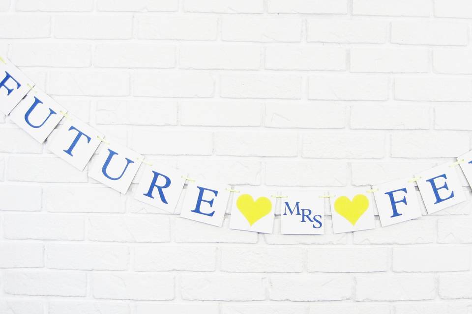 Future mrs banner with custom colors