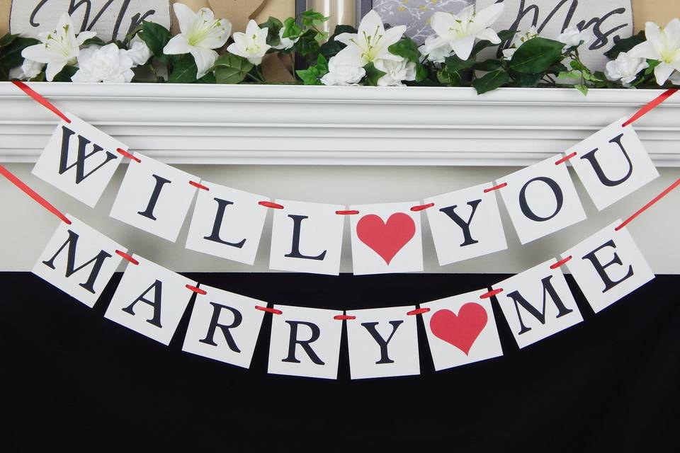 Will you marry me banner