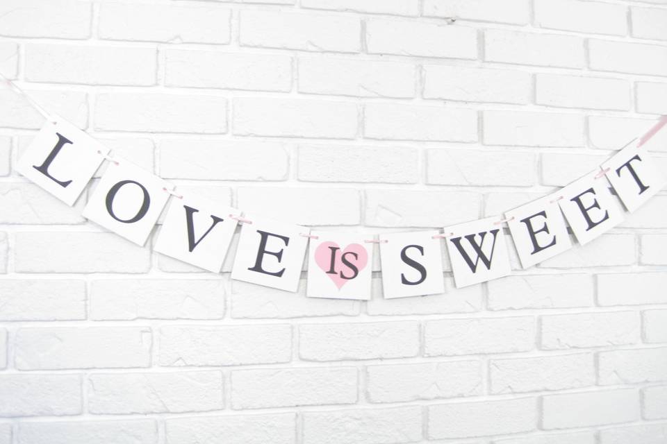 Love is sweet banner