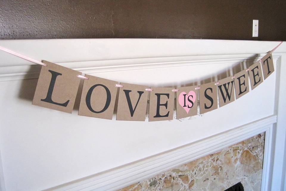 Love is sweet banner