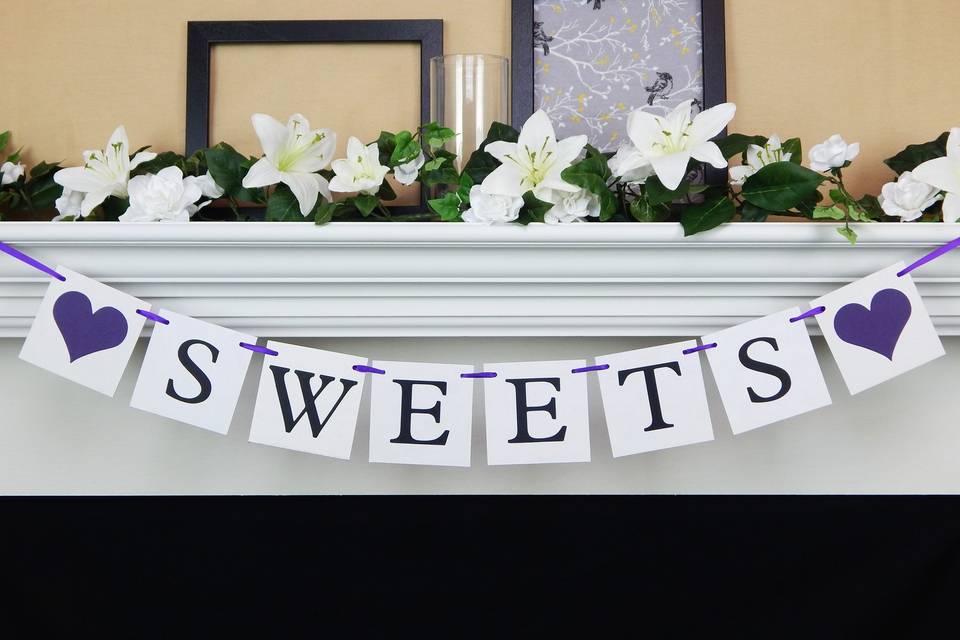 Sweets/ dessert table banner