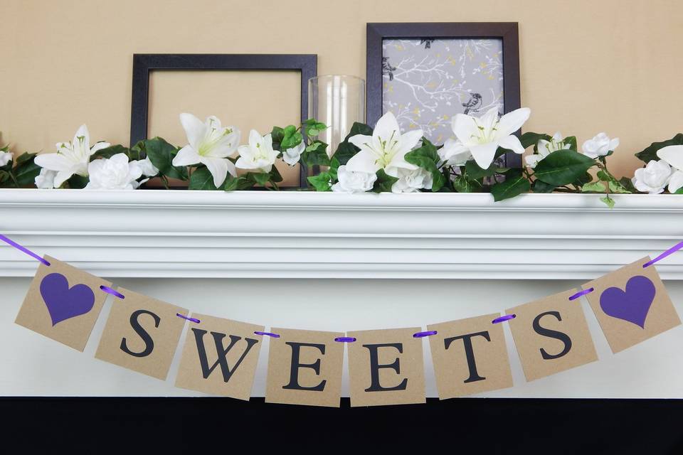 Sweets/ dessert table banner