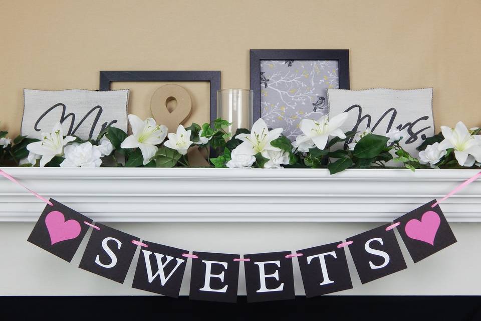 Sweets/dessert table banner