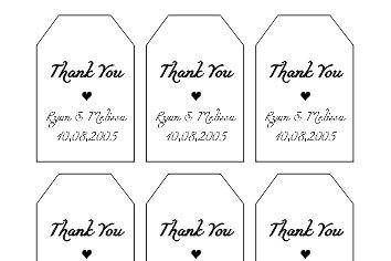 Printable thank you favor tags