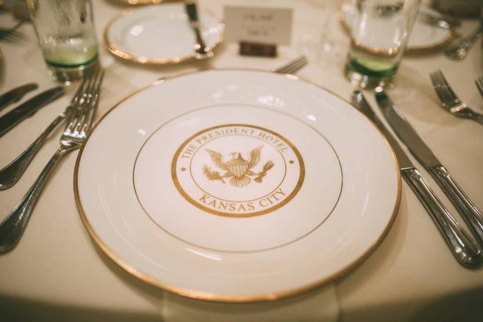 Custom President charger plate