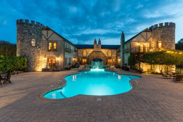 Pool area night