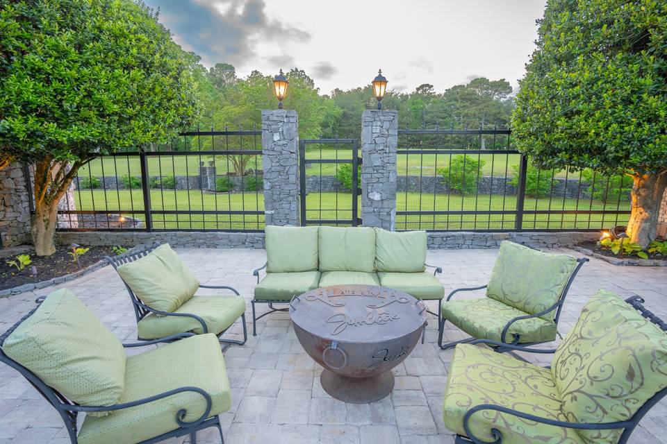 Pool sitting area