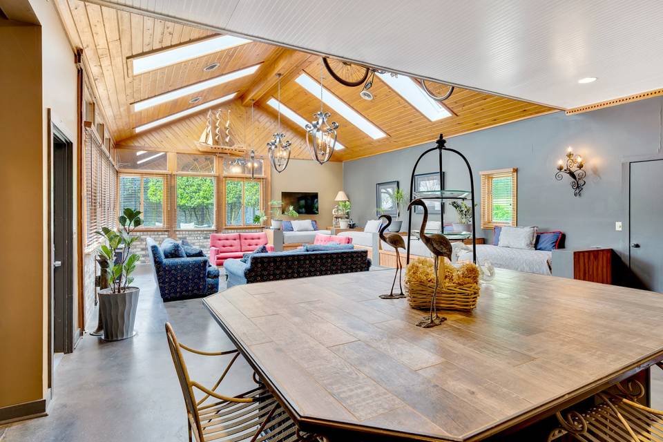 Pool house island