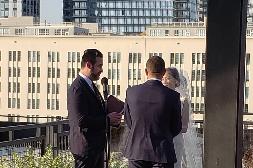 Rooftop ceremony