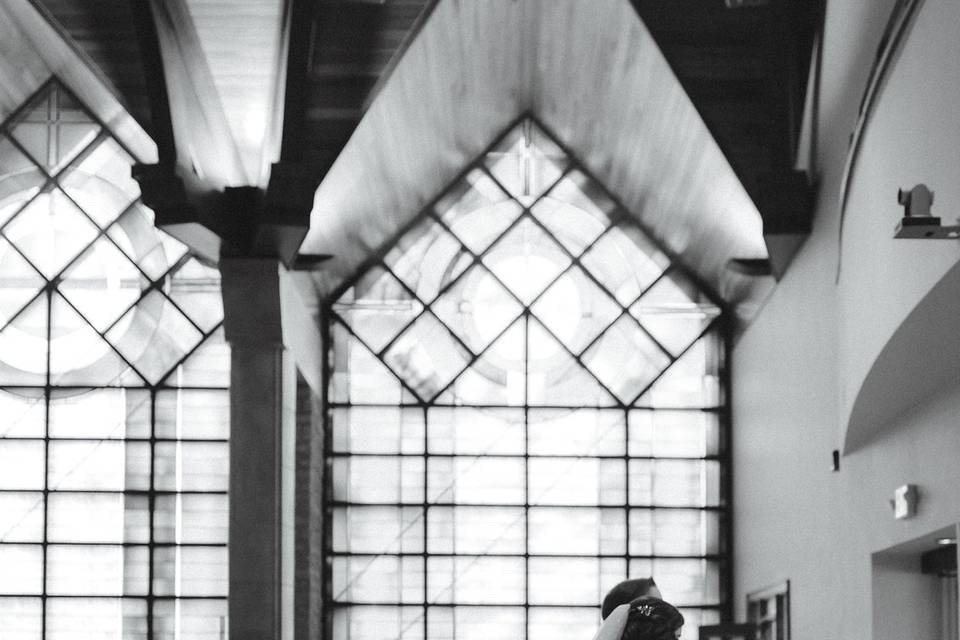 Bride and Groom at Church