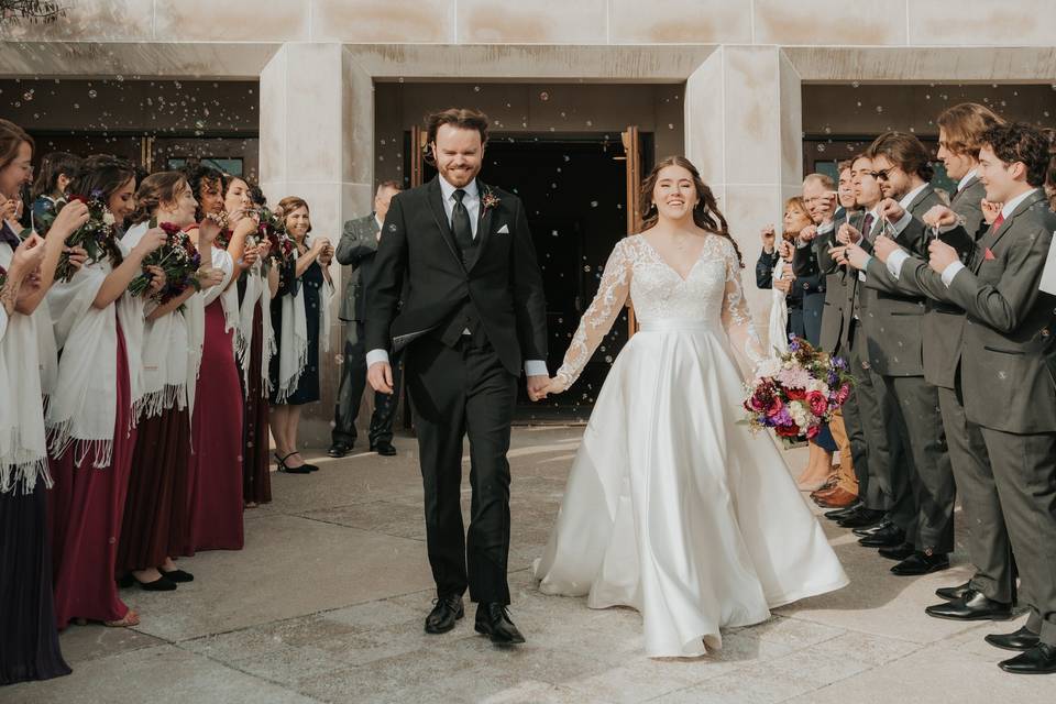 Bride and Groom at Church