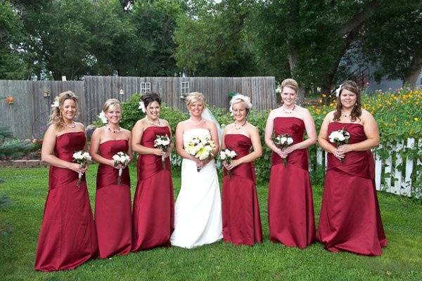 Bride and Bridesmaids