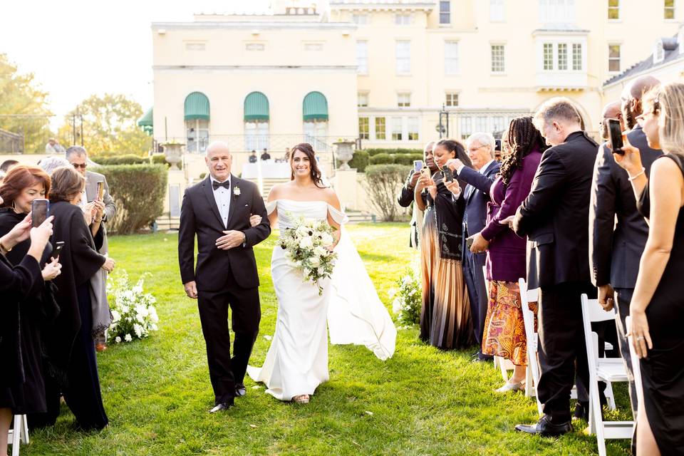 Ceremony in the gardens