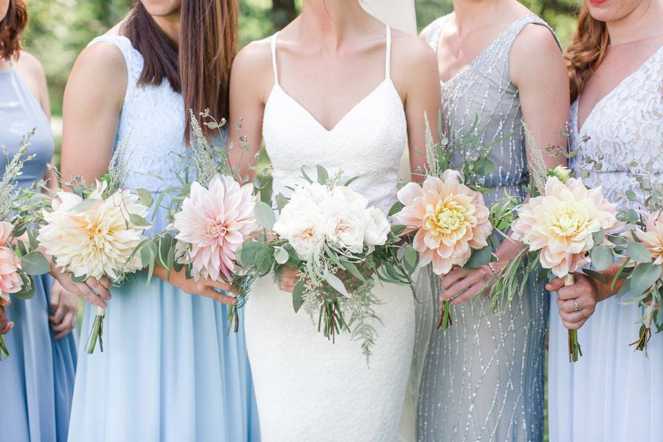 Bridal party bouquets