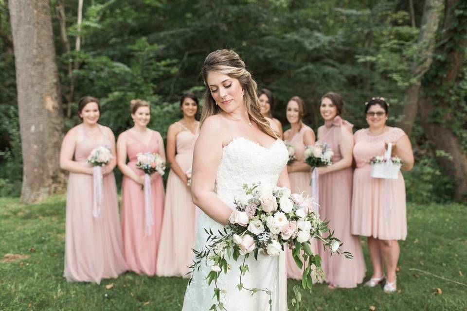 Bride and Bouquet