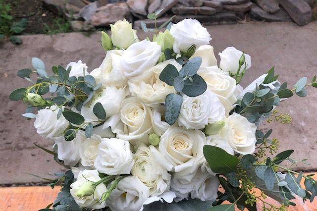 All white bouquet