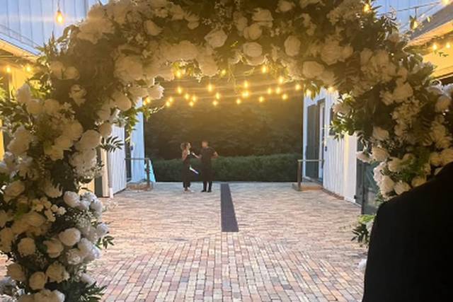 Beautiful silk flower arch