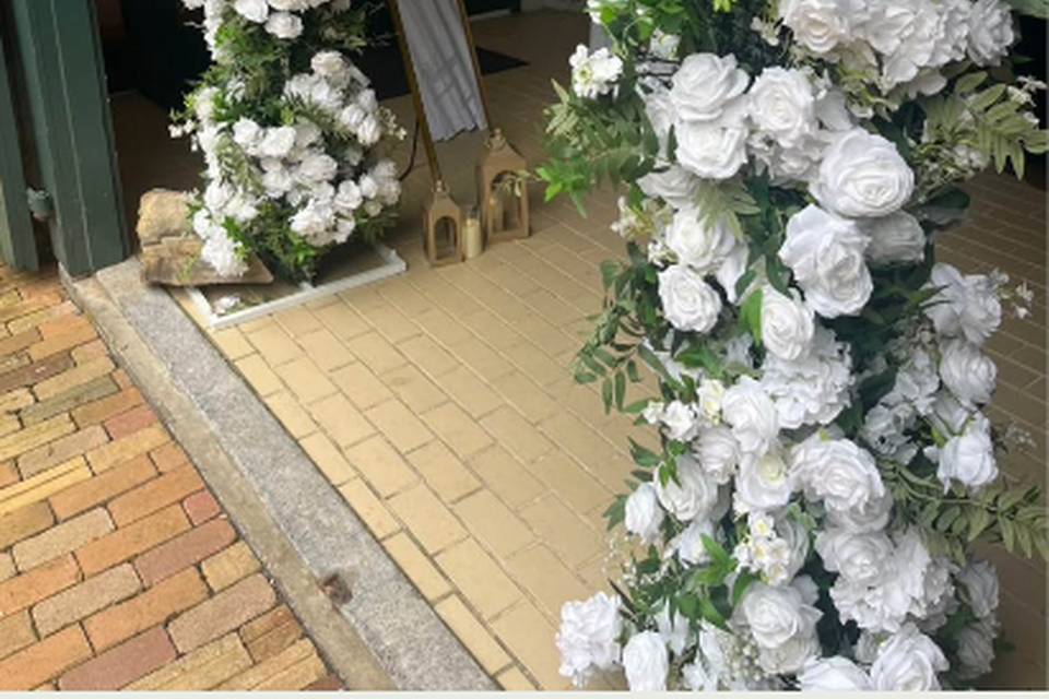 Beautiful silk flower arch