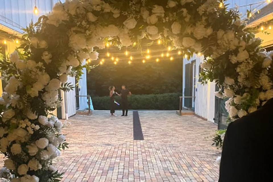 Beautiful silk flower arch