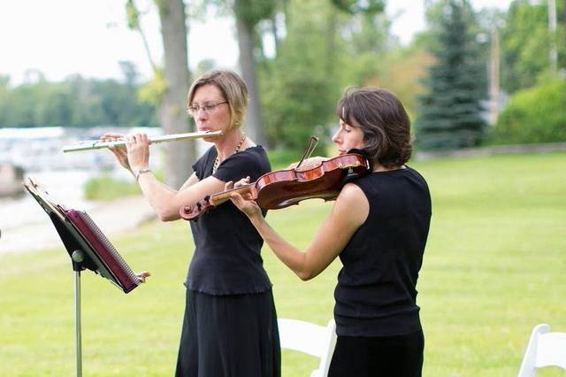 Flute and Harp at church ceremony | AJF Photography