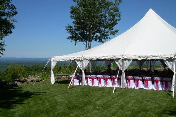 30x30 Century Tent with Chairs and Chair Covers