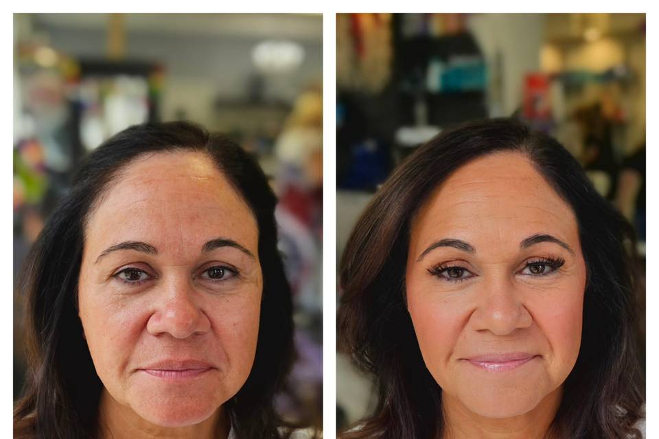 Full makeup application