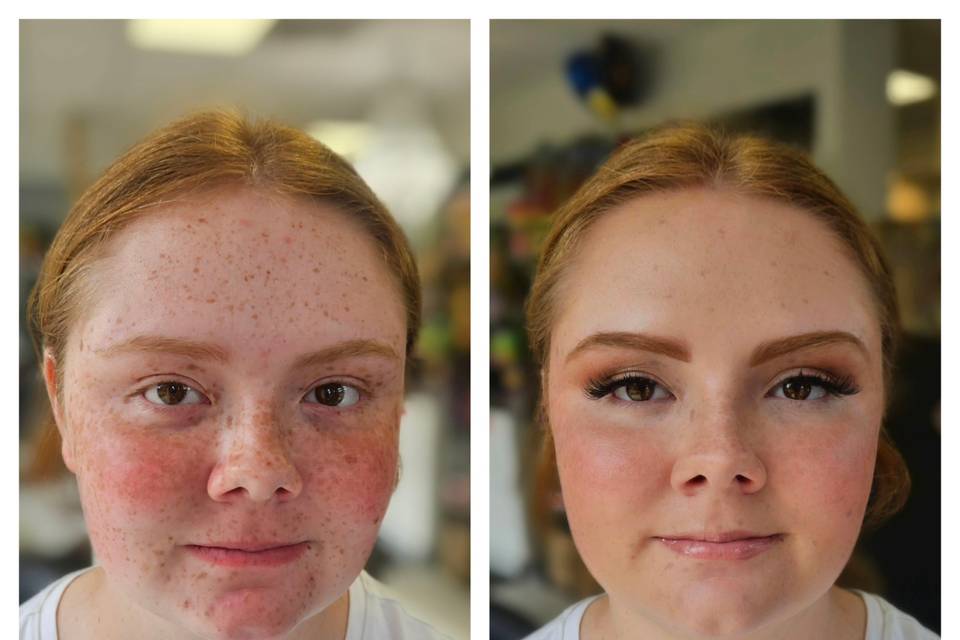 Full makeup application