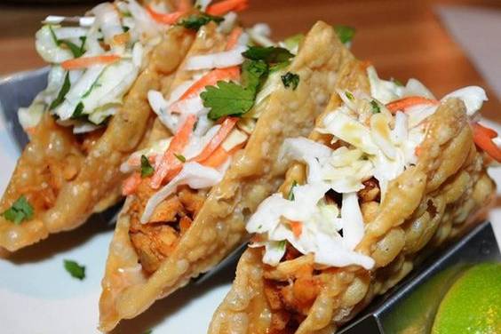 Chicken Wonton Tacos