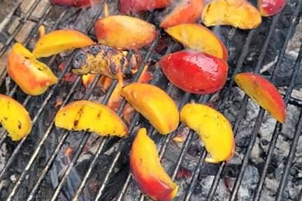 Grilled peaches