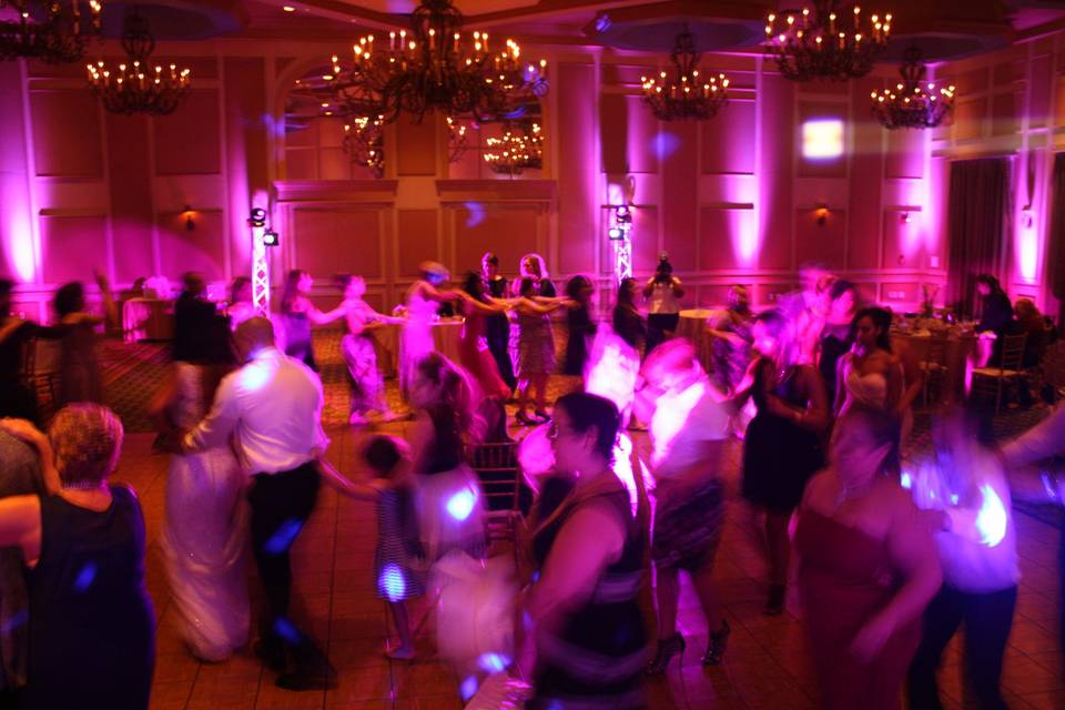 Guests dancing